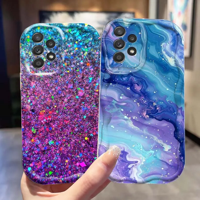 

Sparkling Texture Starlit Sky For Samsung A73 A72 A71 A56 A55 A54 A53 A52 A51 A32 A36 A26 A25 A13 A14 5G Wave Oil Phone Case