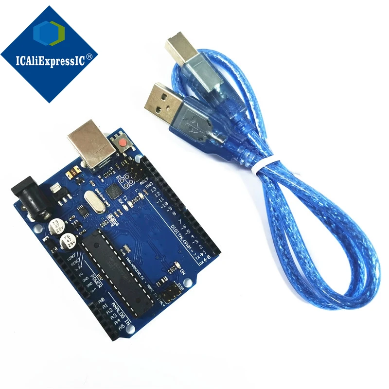 1piece Suitable for UNO R3 development board official version UNO motherboard ATMEGA16U2 MEGA328P with USB cable