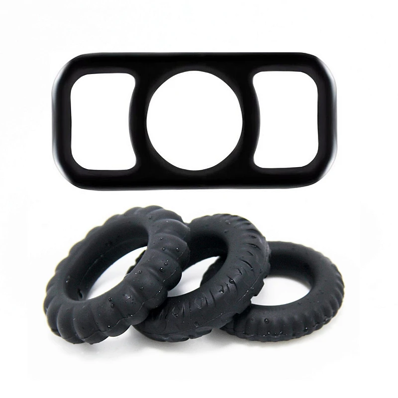 Anillo de pene de silicona de alta elasticidad para hombres, Gadgets eróticos, juguete sexual, BDSM, consolador de restricción, extensor, tienda Sexy