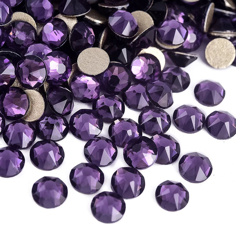 Billow Violet 2088 Non-Hotfix Strasssteine SS16-SS30 Gold Flatback Glitzer Strass Kristall Grüne Steine für Nagelkunst-Dekorationen – Detail 5