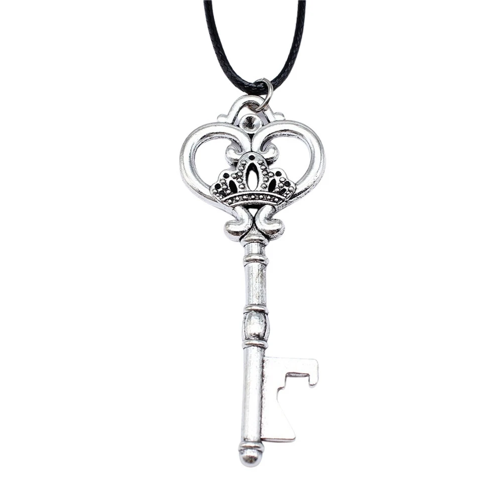 1pcs Thick Crown Key Bottle Opener Charms Chain For Men Phone Pendant Supplies For Jewelry Popular Chain Length 45+4cm