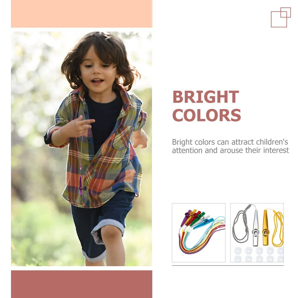 مجموعة واحدة من كازو معدني خفيف الوزن مصنوع من سبائك الألومنيوم كازو صغير مناسب لمرحلة ما قبل المدرسة مع حبل إضافي