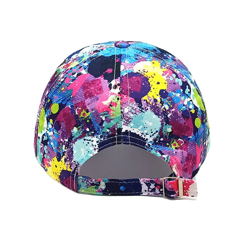 2023 Four Seasons Polyester Graffiti Print Casquette Baseball Cap Adjustable Outdoor Snapback Hats for Men and Women 238