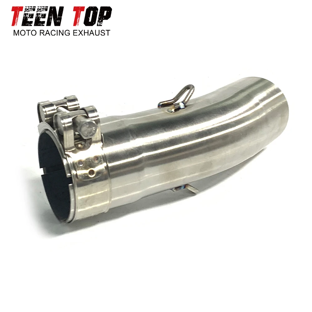 Motorcycle Escape Exhaust Middle Link Pipe For Kawasaki Z900RS 2018+ Mid Connection Pipe Steel Moto 51MM z900rs Exhaust Elbow