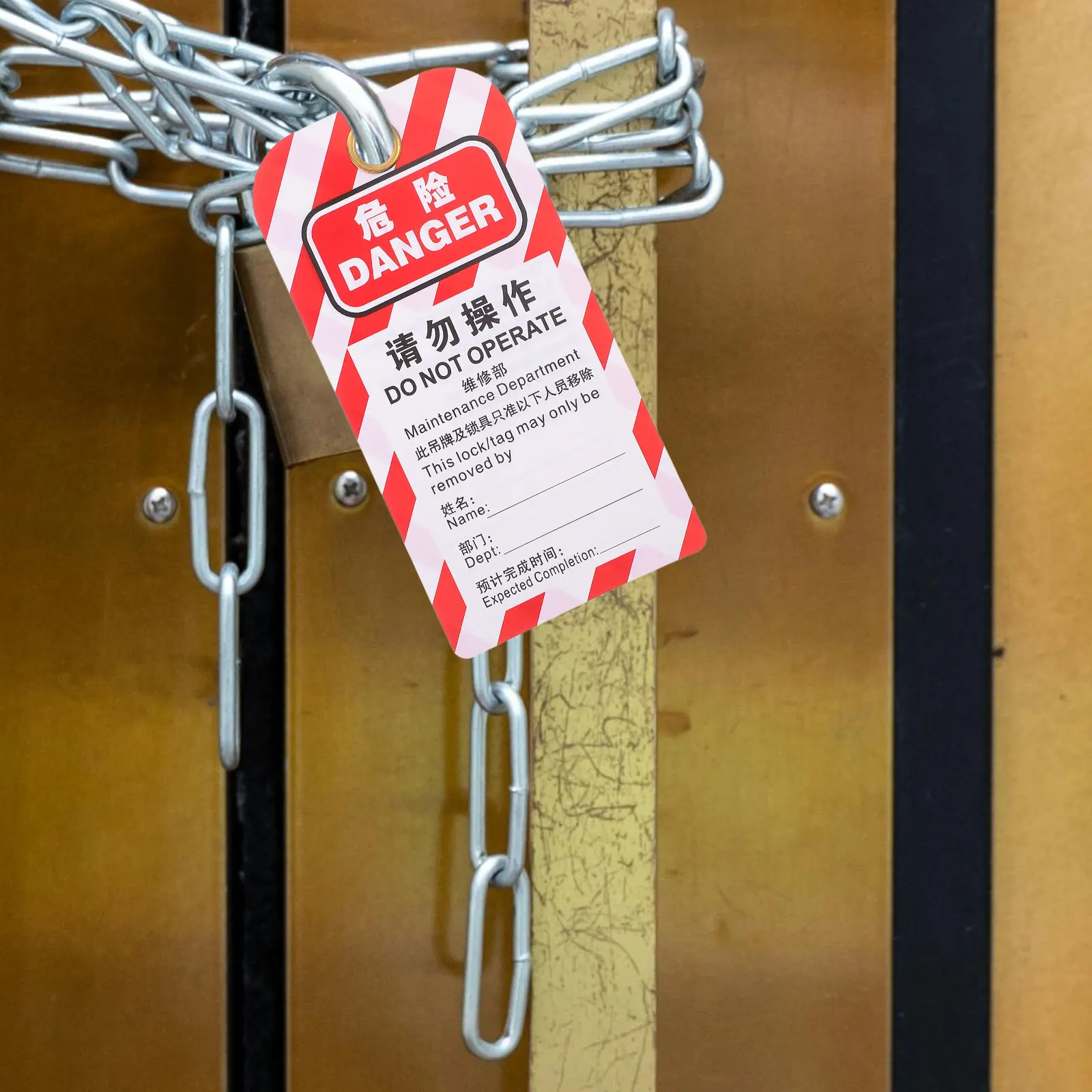 

5Pcs Safety Tags Professional Grade Warning Labels with Strong Adhesive Lockout Tags for Equipment Maintenance Safety Compliance