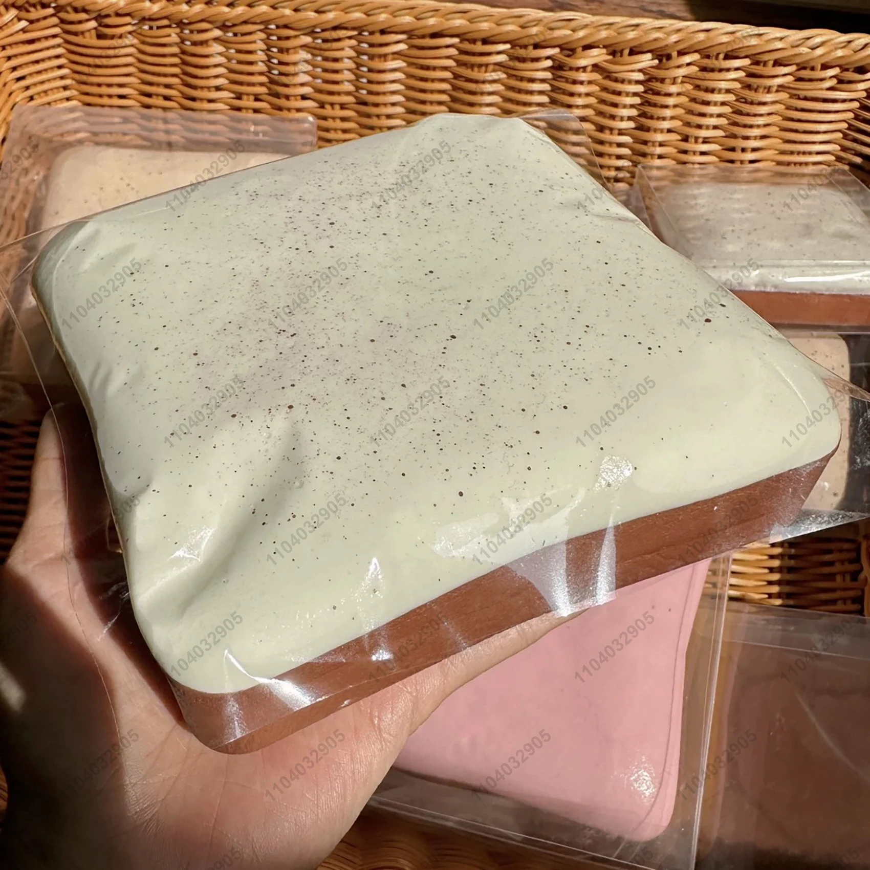 Toast collant Squishy à montée lente, guimauve, menthe, chocolat, pain doux et tendre, jouet à presser, soulagement du Stress, jouet relaxant pour les mains