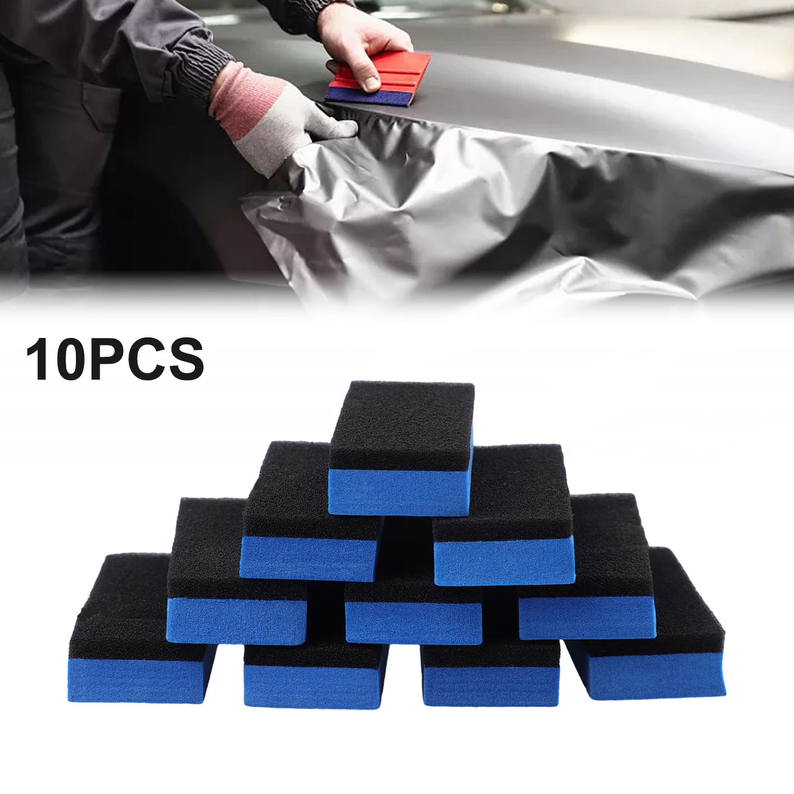 10pcs Car Ceramic-Coating Sponge Glass Nano Wax Coat Applicator Polish Pads Coating Waxing Sponge Multifunctional Waxing Clean