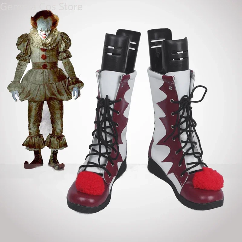 Zapatos Pennywise de It de Stephen King para hombres, máscara, botas de payaso aterrador, accesorios personalizados de disfraces de Halloween y Navidad