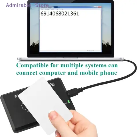 [W]USB RFID Reader 125kHz 13.56MHz for Efficient Proximity Sensor and Access Control