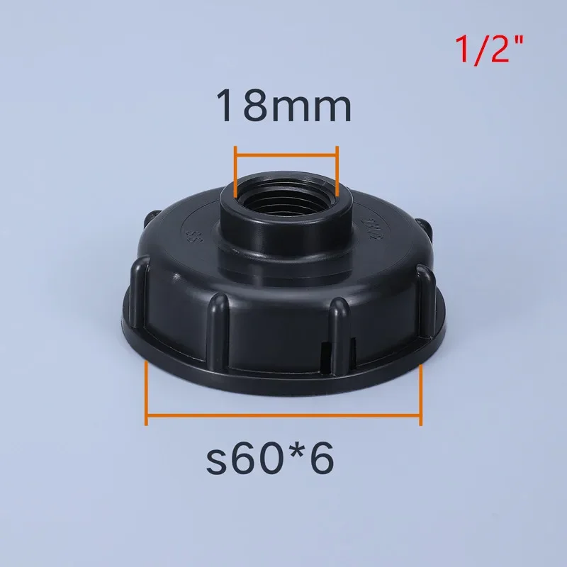 S60x6 Coarse Thread IBC Tank Tap Connecter X 1/2\'\' 3/4\'\' Water Coupling Adapter 1000L Garden Home Replacement Valve Fitting