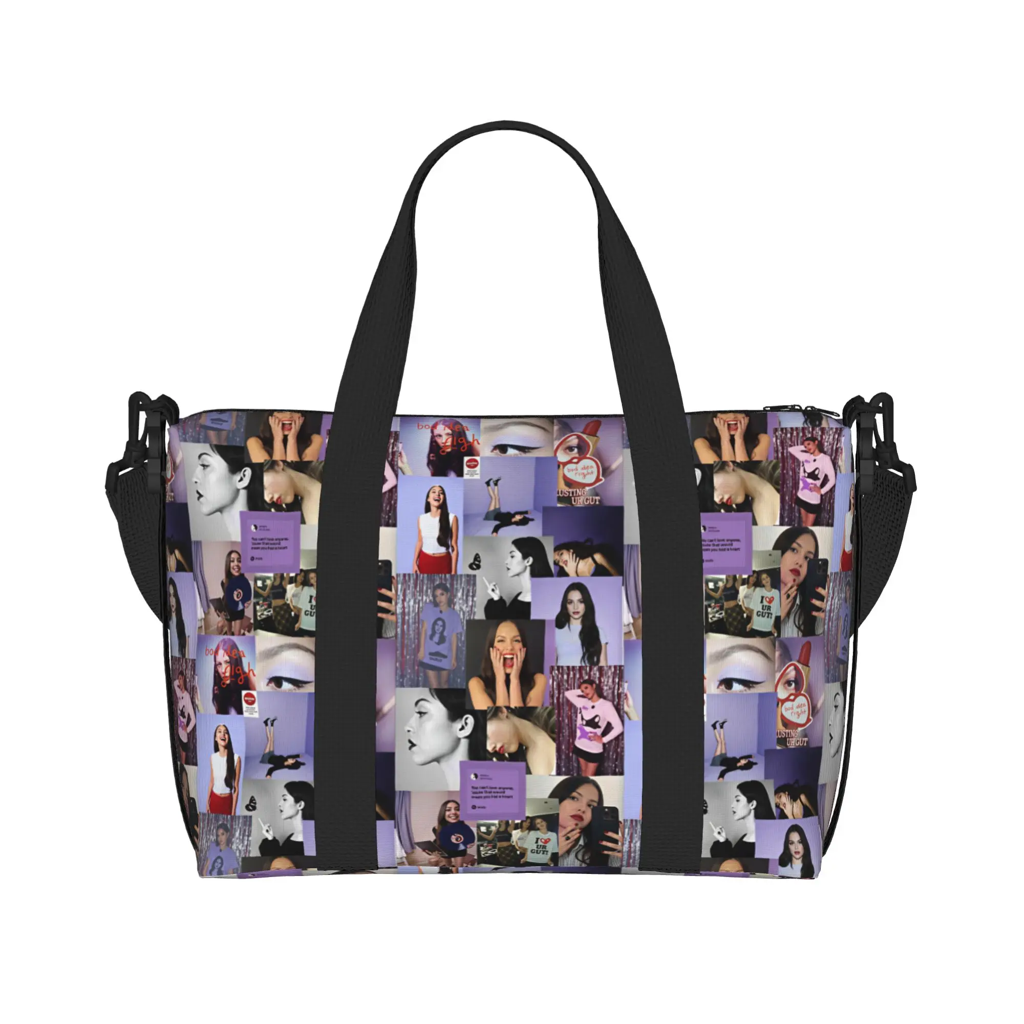 Custom Singer O-Olivia R-Rodrigo G-Guts Grocery Shopping Tote Bag Women Large Capacity  Beach Gym Travel Bags