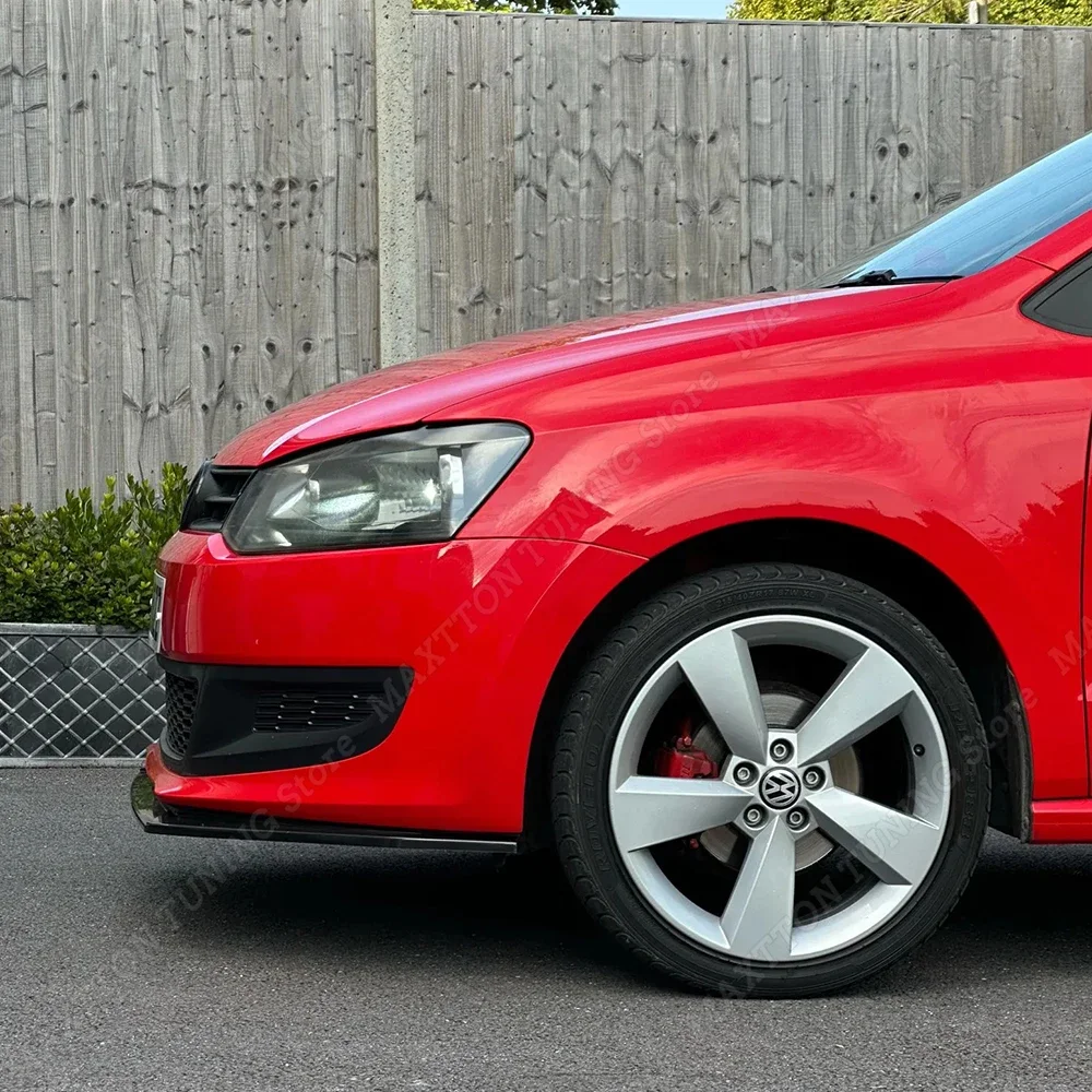 2 PCS Front Bumper Lip Diffuser For VW Polo MK5 6R 6C TDI TSI 2009-2017 Splitter Chin Retrofit Body Guard Kits Tuning Accessory