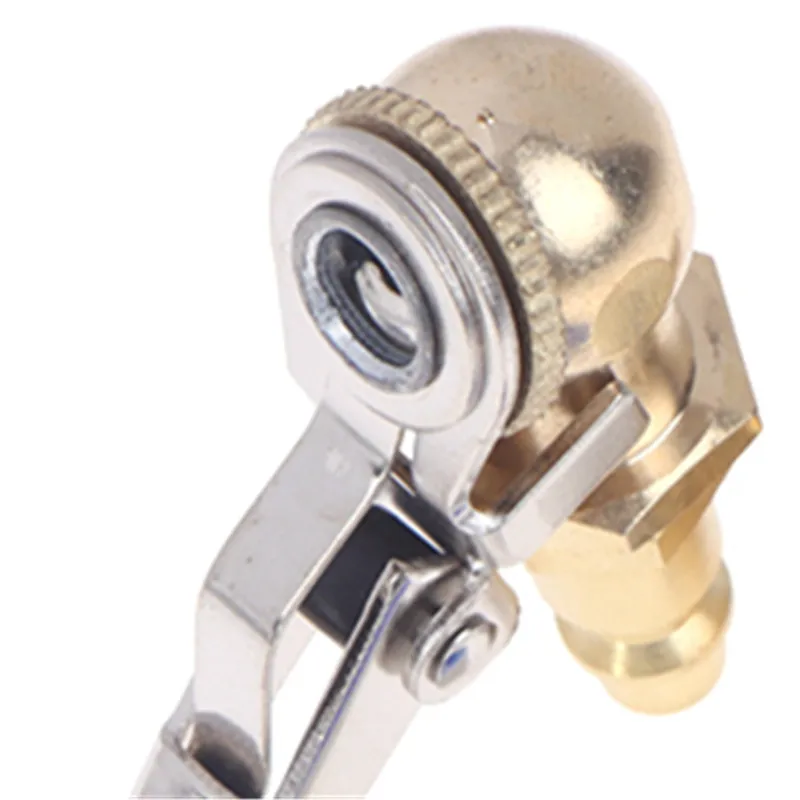 Válvula infladora de mandril de ar para pneu de carro, 2 peças com cinto de matéria-prima, bola fechada de latão, 1/4 polegadas, fnpt, fluxo fechado, inflador de pneus