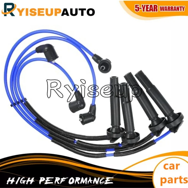 New 22454-AA140 4pcs Spark Plug Wire Ignition Coil Cable for Subaru Forester 22454AA140 22454 AA140 view 2