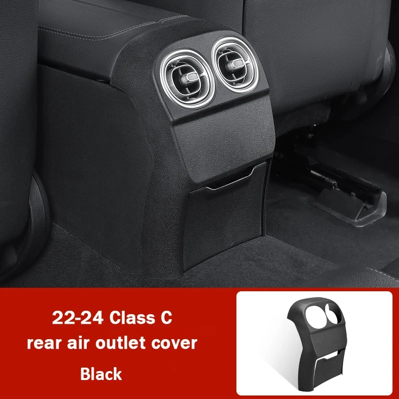 Car Rear Air Conditioner Protector Cover Anti-kick Panel Air Outlet Trim for Mercedes Benz 2022 2023 2024 C Class 2023 2024 GLC