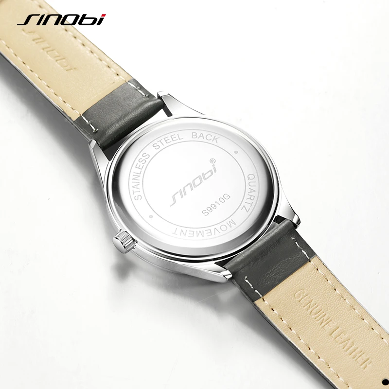 Sinobi Top Luxe Heren Quartz Horloges Origineel Ontwerp Man Lederen Band Polshorloges Beste Geschenken Klok Voor Mannelijke Reloj Hombre