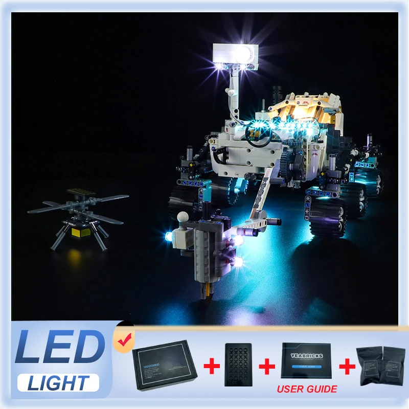 DIY LED Light Kit For LEGO 42158 NASA Mars Perseverance Rover   (Only LED Light,Without Blocks Model)