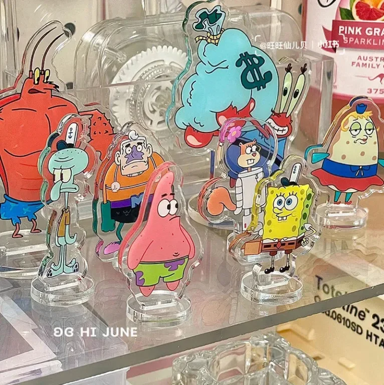 Spongebobs Patrick Star Anime Furniture Display Toys Action Figure Acrylic Stand Model Plate Desk Bedroom Decoration Gift