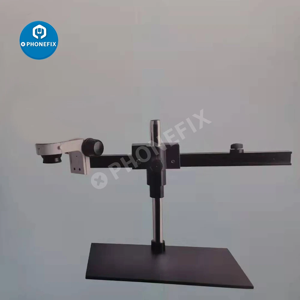 Dual Arm Boom Stand Articulating Clamp Holder Bracket 76mm Microscope Stand For Trinocular Stereo Zoom Microscopio Accessories