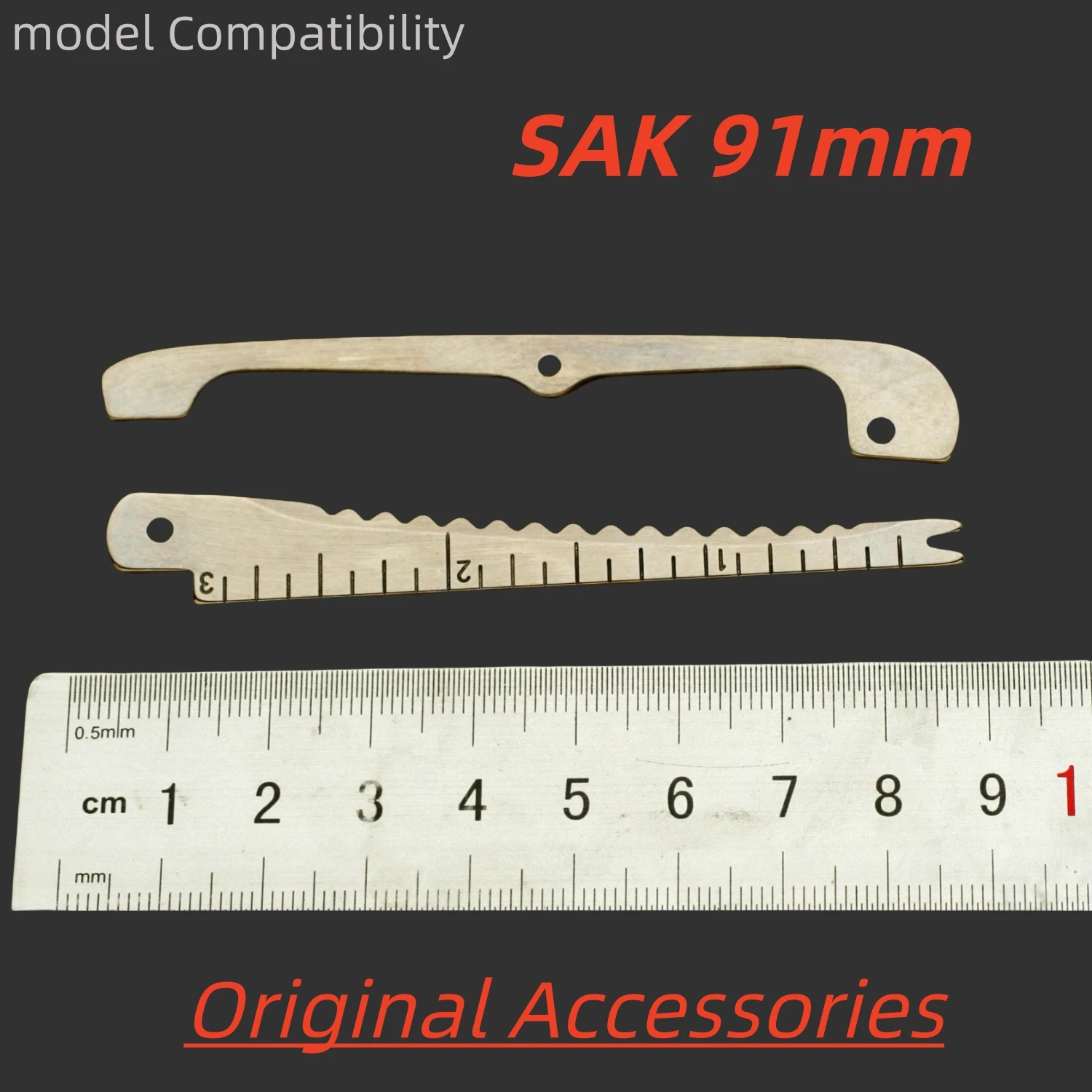 1 Piece Replacement Original Fish scaler Hook disgorger Ruler for 91mm Victorinox Swiss Army Knife Swiss Champ Fisherman