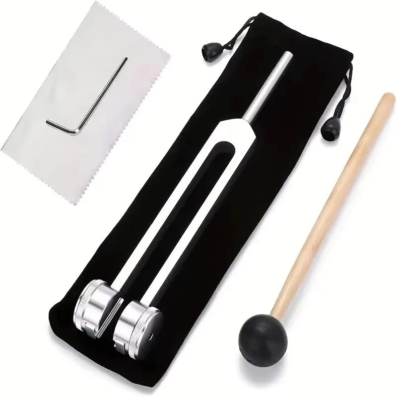 128Hz Weighted Bio-Acoustic Tuning Fork for Deep Tissue Vibration Therapy Tool for Chakra Balancing Pain Relief and Stress