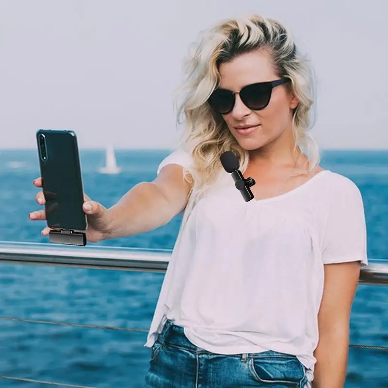 ميكروفونات Lavalier اللاسلكية الصغيرة للحد من الضوضاء، ميكروفون صغير، ميكروفون صغير، ميكروفون بدون خياطة للحد من الضوضاء