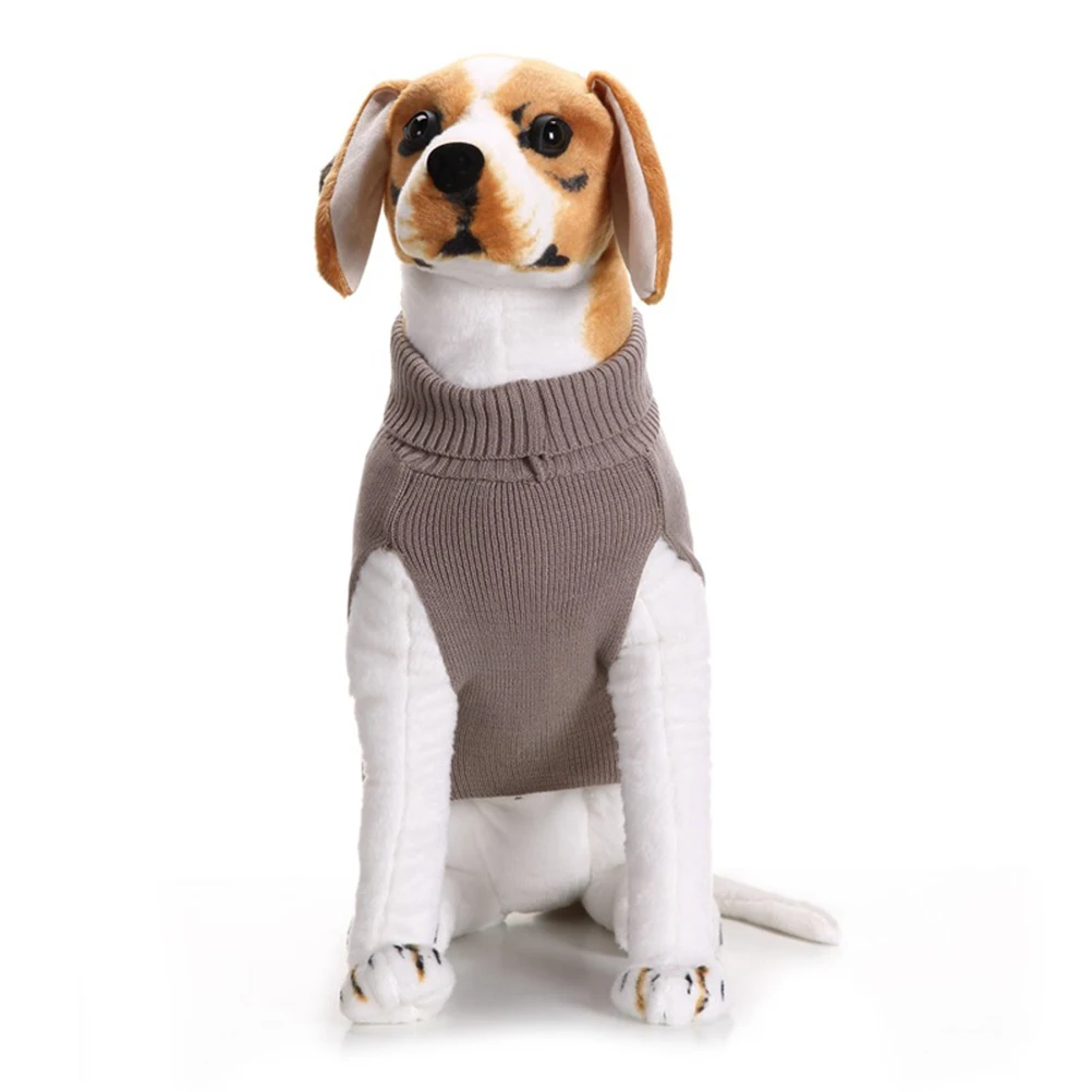 

Comfortable Dog Sweater Furry Pet Costume Warm Autumn Winter Clothes Unique Squama Design Puppy Apparel Grey Xxl