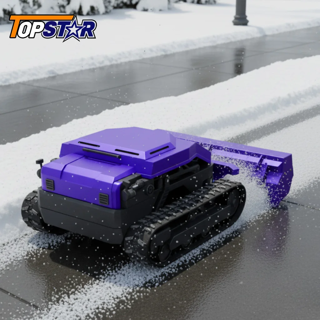 

Cutomized Remote-controlled Adjustable Grass Shredder Snowplow Lawn Mower Bulldozer Multifunctional with Snow Sweeper for Sale