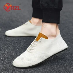 YRZL Mesh Loafers Men Driving Moccasins Thin Bottom Flats Walking Shoes Breathable Non Slip Casual Loafers Summer Mens Shoes