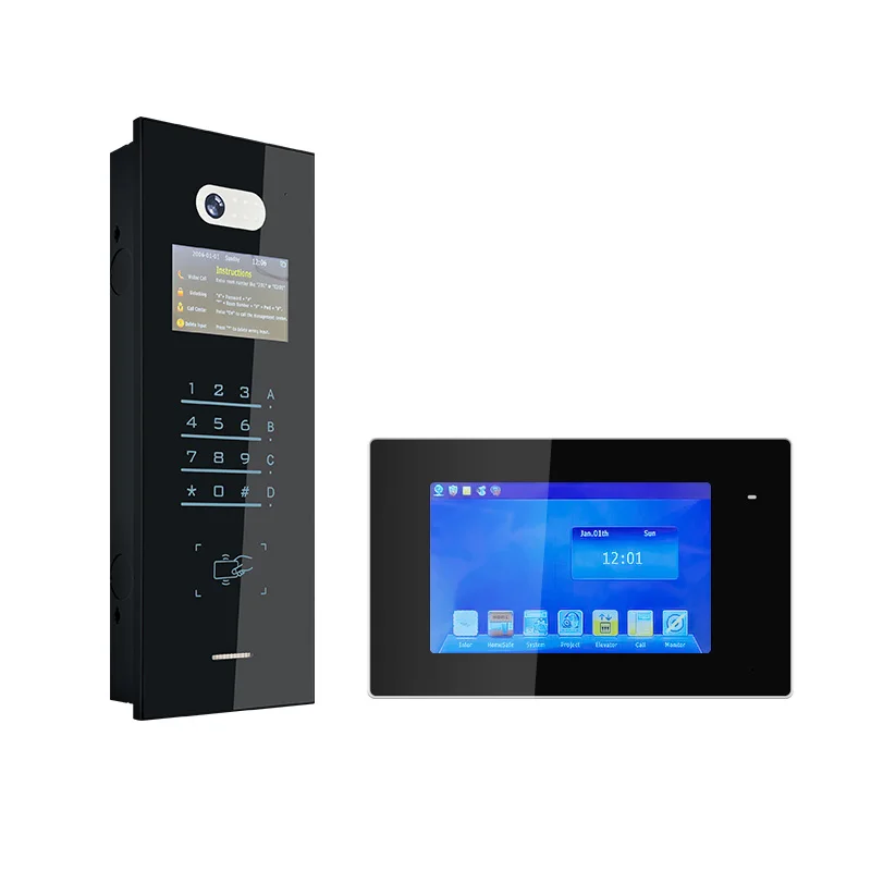 New Design Best Intercom System High Level Building Video Door Phone Ip Tcp Video Door Phone for Wholesales Silver IP65