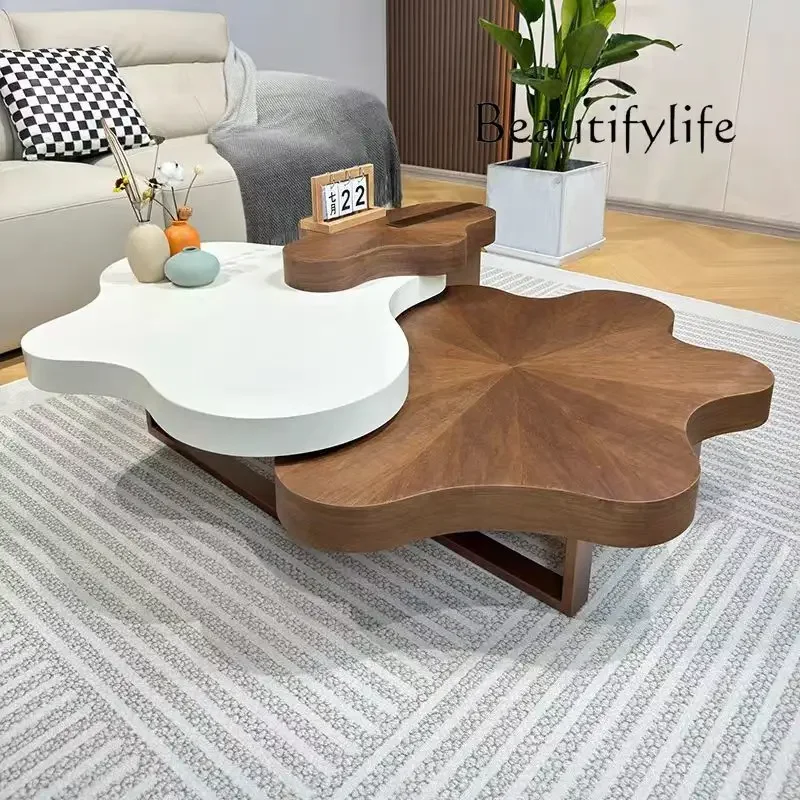 W Xenomorph Irregular Side Table Lounge Clear Restaurant Interior Hotel Modern Coffee Table Luxury Mesas Bajas Home Furniture