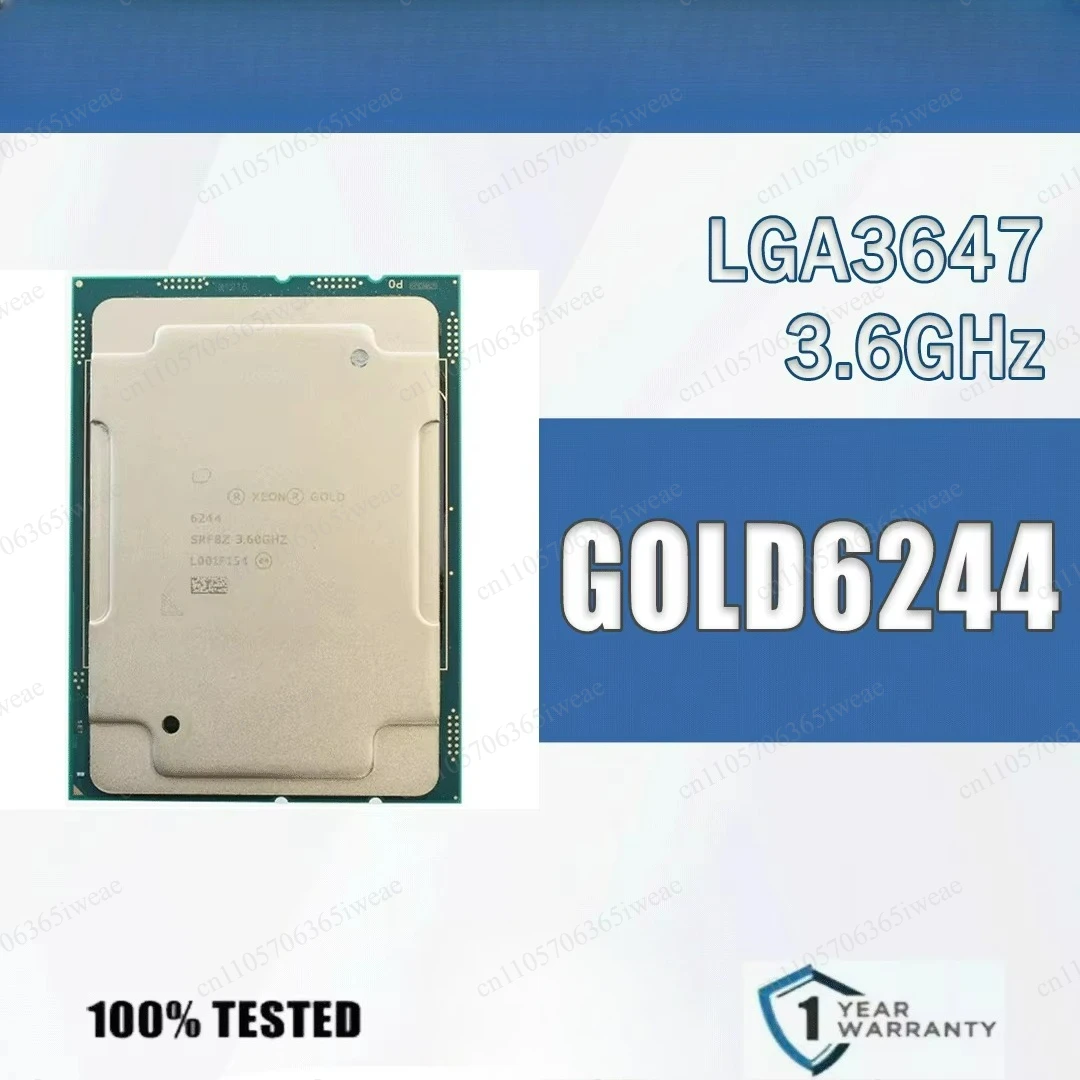 CPU 8 Core 16 Thread 3.6GHzIntel Xeon Gold 6244 24.75MB 150W LGA3647 GOLD6244