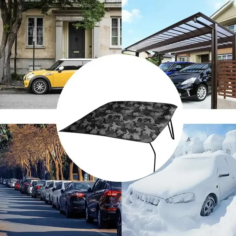 

All-in-One Car Windshield Cover: Sun Shade, Snow Shield, Ice Protector, Privacy Screen