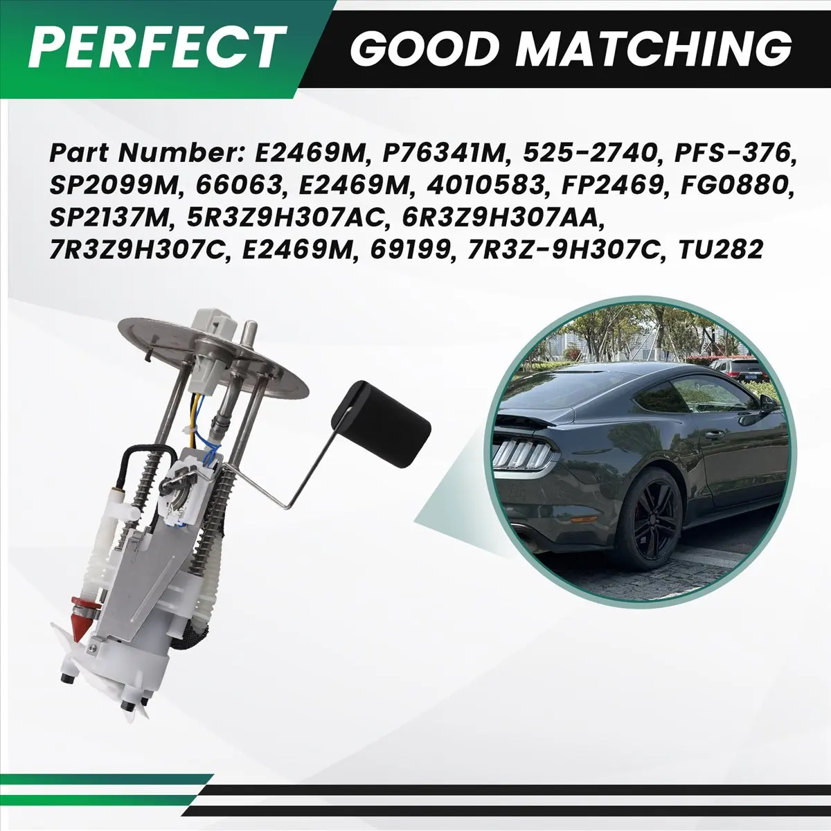 #07K Automotive Fuel Pump  for    ,Left Side Fuel Pump Module E2469M, P76341M, P76342M, FG0880 for Ford (ABS+Metal)