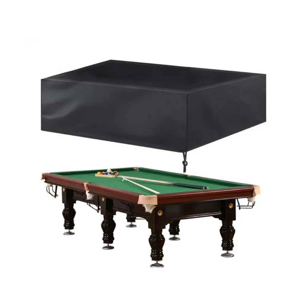 

7/8/9 Feet Billiard Table Cover Waterproof Oxford Cloth Pool Table Dust Cover Black Thickened Snooker Table Cover