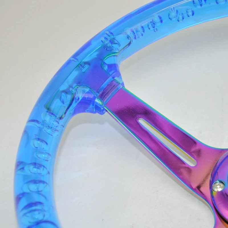 Fashion Steering wheel 14inch 350mm Transparent racing Steering wheel acrylic ordinary racing steering wheel