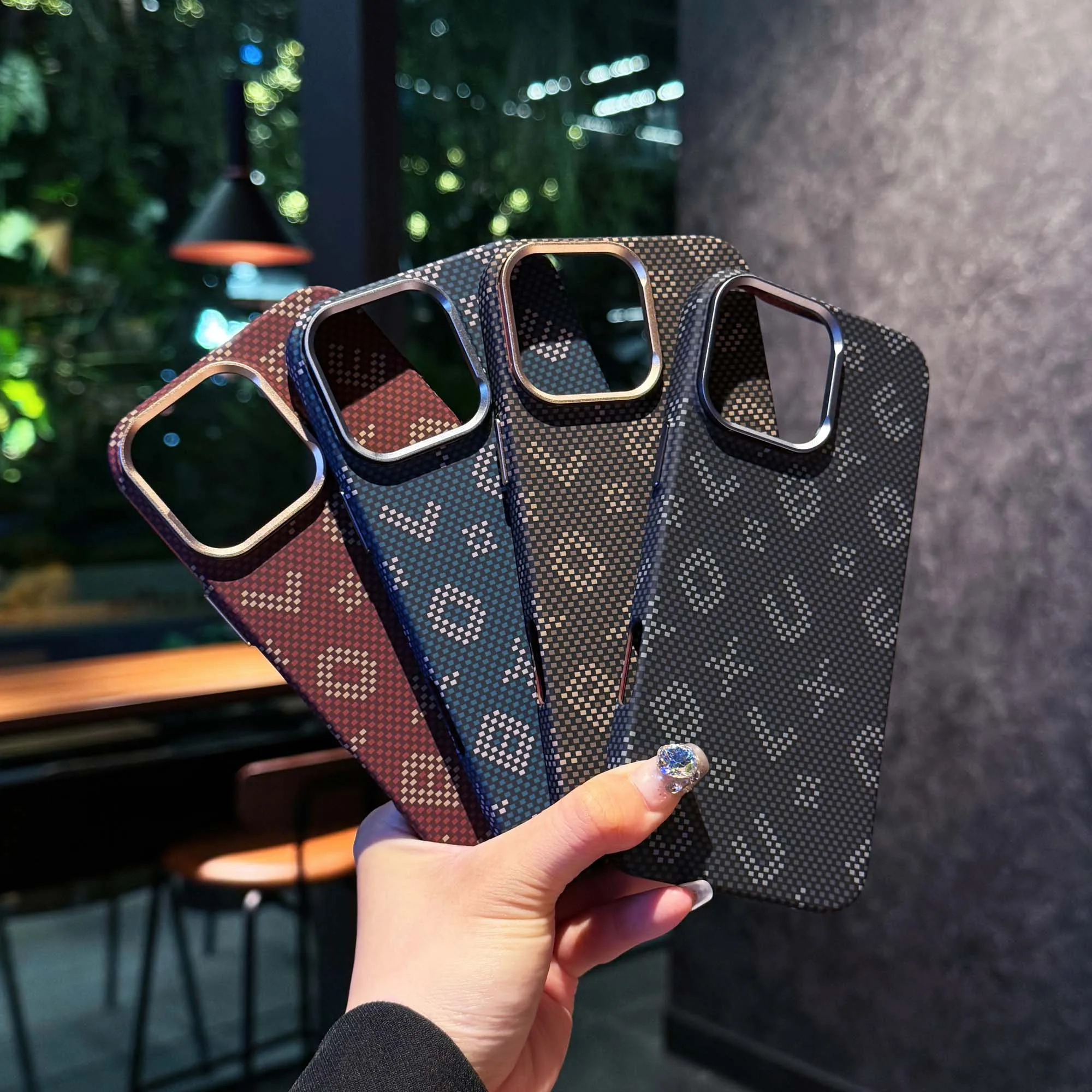 

Carbon Fiber Protective Magnetic Phone Case For Magsafe iPhone 17 Air 16 15 14 Pro Max,Samsung Galaxy S25 S24 Ultra Back Cover