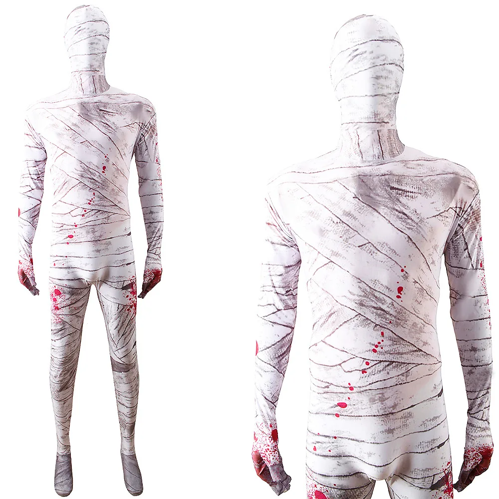 The Mummy Horror Costume Cosplay 3D Printed Spandex Halloween Costume The Mummy Superhero Zentai BodySuits for Adult Kids