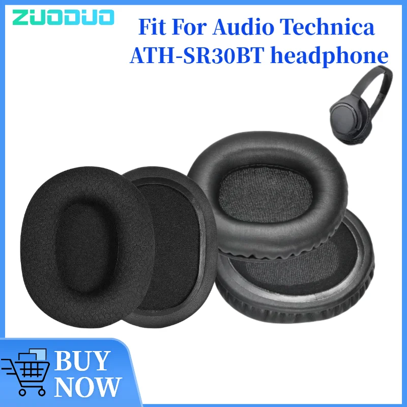 

ZUODUO 2pcs/pairs Leather Headphone Foam For Audio Technica ATH-SR30BT Headset Ear pads Cushion Replacement Covers Accoriess