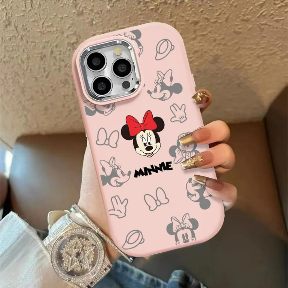 Disneys Mickeys Minnies Mouses Lovely Naughty Phone Case For iPhone16 15 14 13 12 11 Pro Max XR XS MAX Y2K Anti Fall Cute Cover