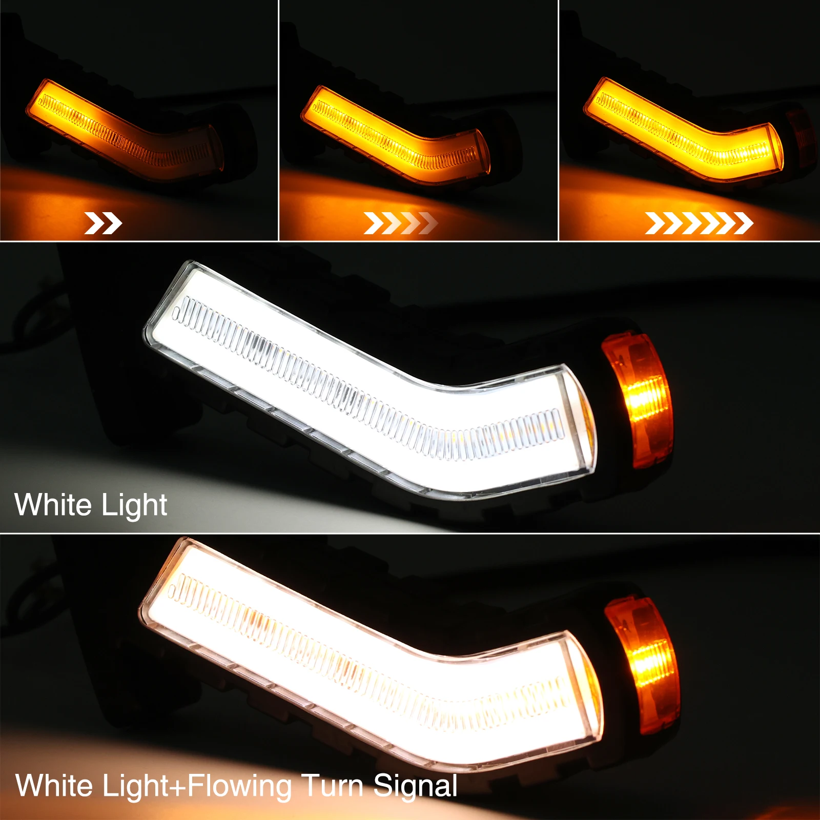 2PCS 12V 24V LED Side Marker Lights Warning Tail Light Auto Car External Lights Trailer Truck Lorry Yellow Orange White Red