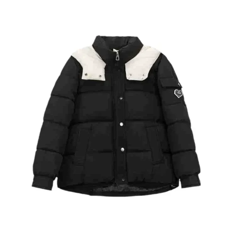 เสื้อแจ็คเก็ตสตรีฤดูหนาวเสื้อแจ็คเก็ตผ้าฝ้ายหญิงสั้นอเนกประสงค์เอวสูงStand Up Collarขนมปังแจ็คเก็ตผู้หญิงParka 2025