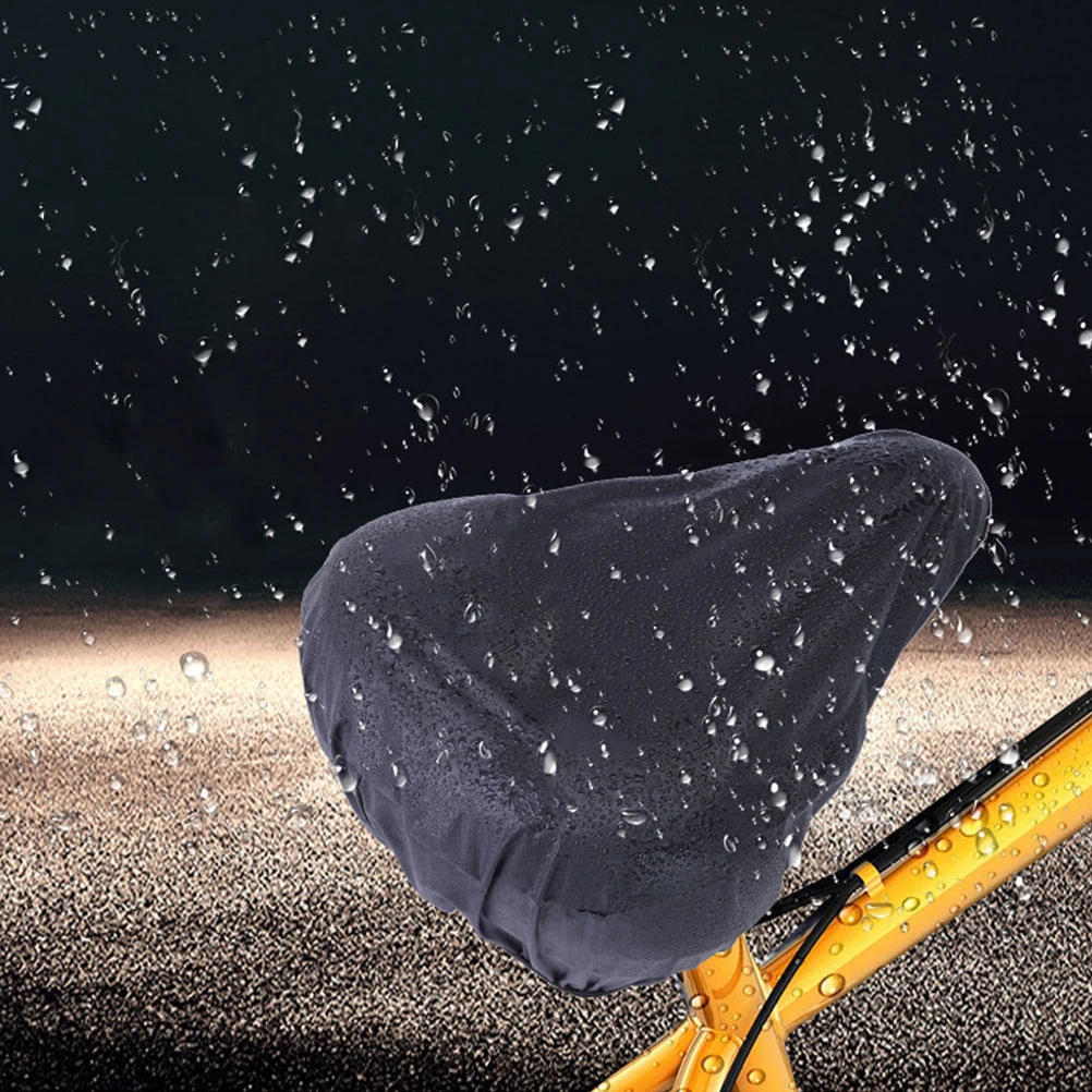 

2pcs Waterproof Bike Seat Rainproof Bicycle Saddle Protector Black Oxford Fabric For Mountain Road Folding Bikes Durable Rain