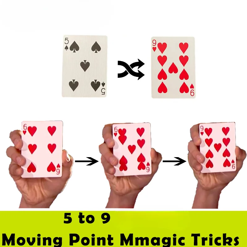 

New 5 to 9 Moving Point lim- Card Close Up Card Magic Professional Magician Trick Magic Tool Magic Prop