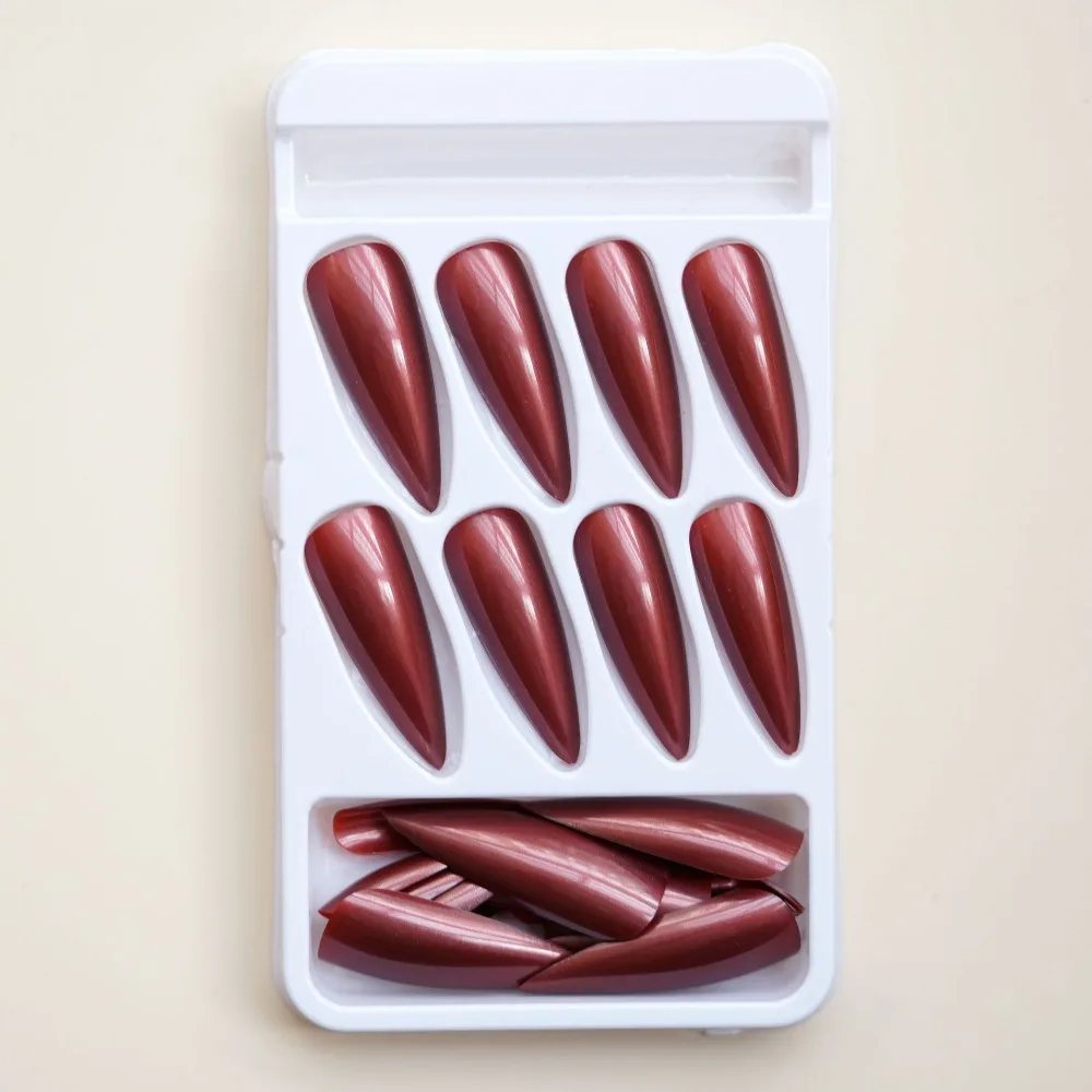 Manicure indossabile staccabile Unghie finte alla mandorla Lunghezza copertura completa Unghie finte Punta a punta Punte per unghie da donna