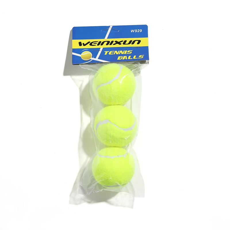 3pcs Training Tennis Balls Portable Package High Stretch Practice Recreational Tennis Balls