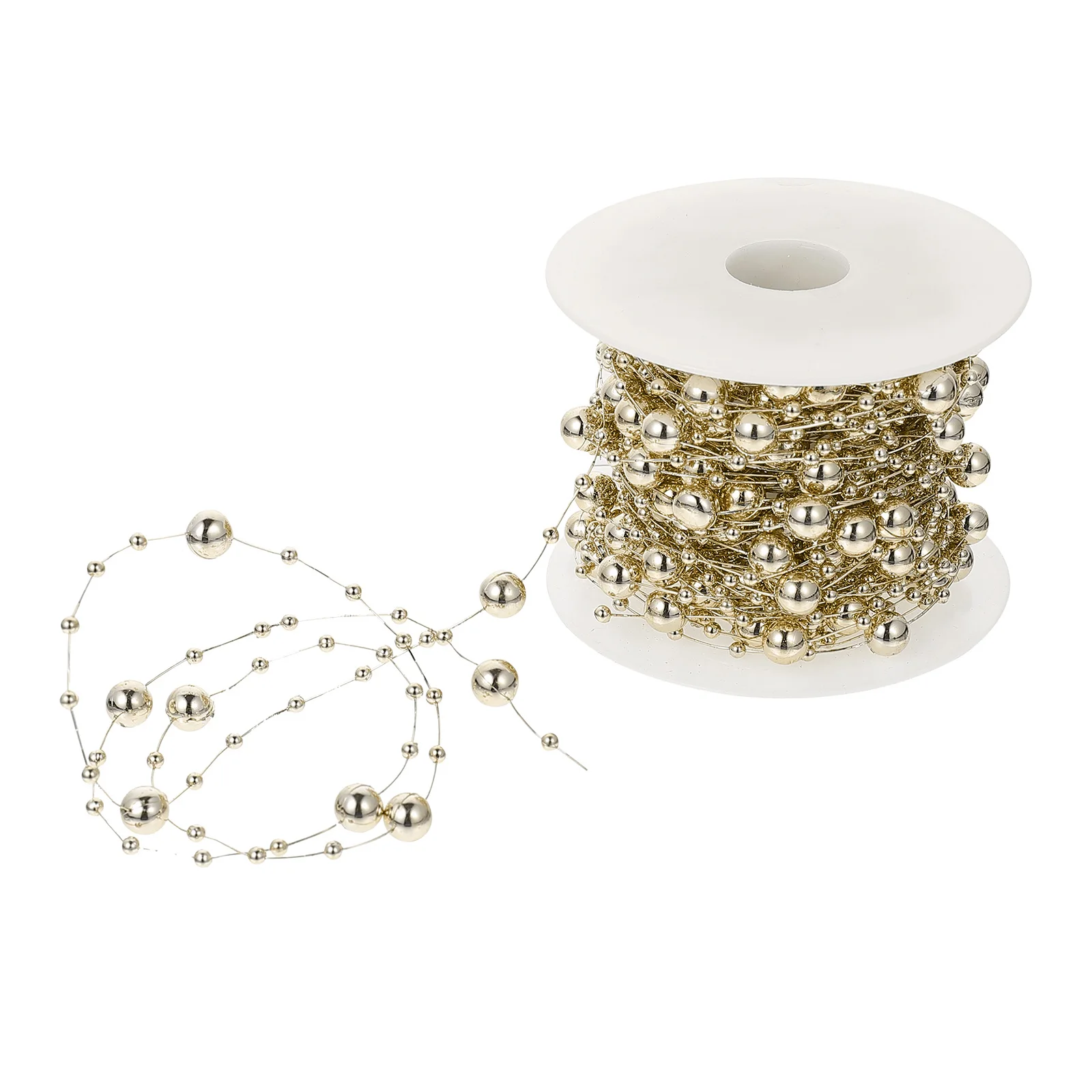 

Rhinestone Plastic Beads Chain DIY Accessories Hanging Decorations String Beads Electroplated Connector Pearls Elastic B