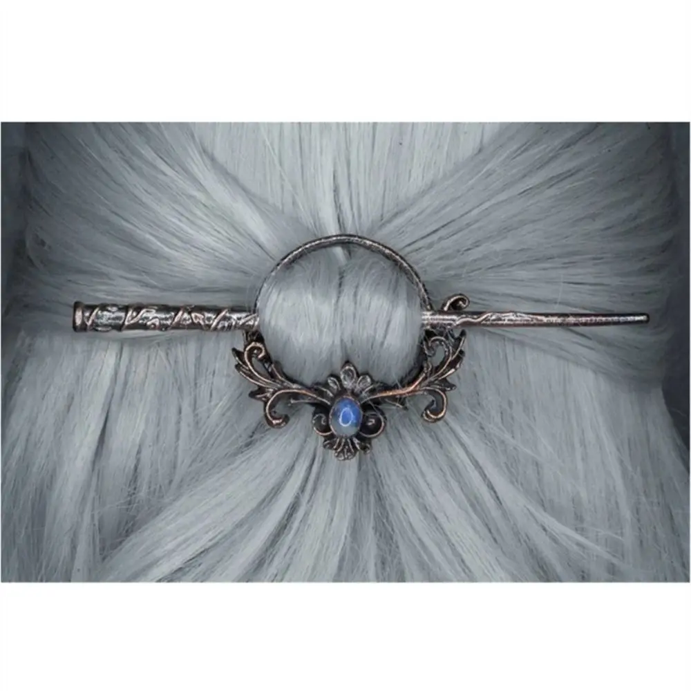 New Moonlight Stone Hairpin Hair Accessories Retro Crow Hair Bodkin Gothic Skull Skeleton Hair Stick Girl Women