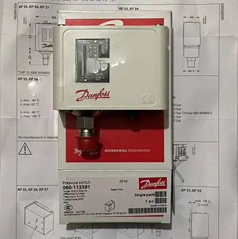 Tombol Tekanan Danfoss KP36 060-5391/2159/1137/1108 Penjualan Langsung Asli