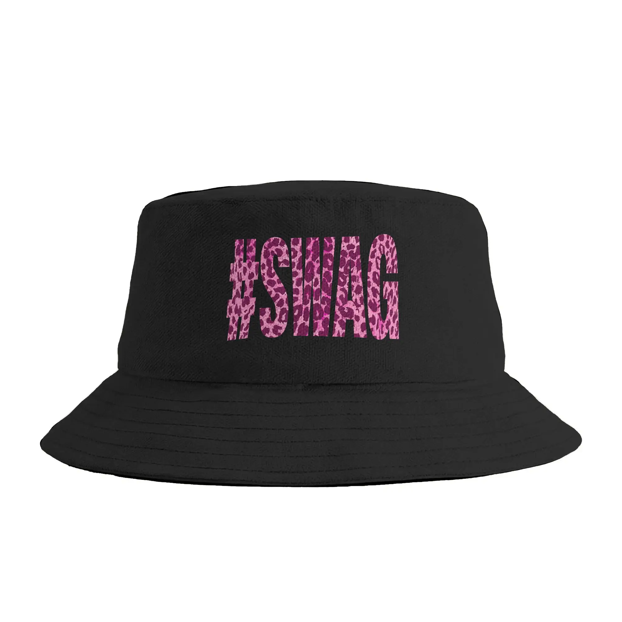 Unisex Hashtag Swag Bucket Hat  Breathable Fisherman Hats Spring Casual Vacation Caps Streetwear Custom Sun Hat